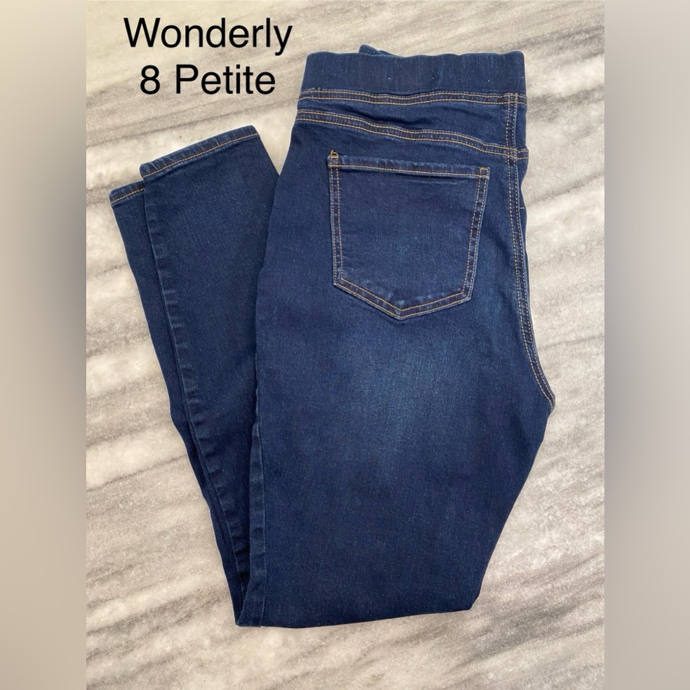 Wonderly Petite Pull-On Super Skinny Jeans Denim